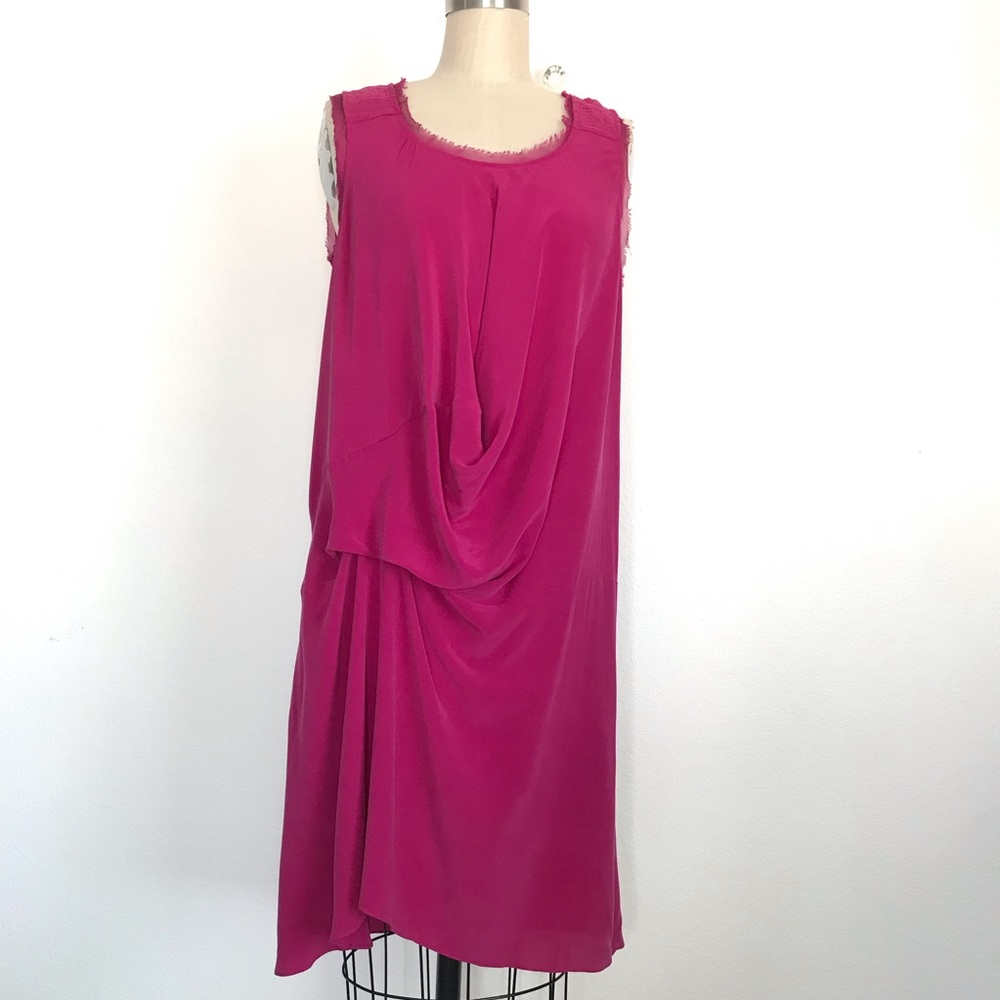 Pure DKNY M fuchsia silk dress